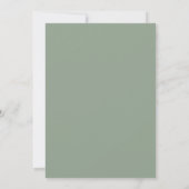 Elegant script | Eucalyptusbladeren | Weddenschap Save The Date (Achterkant)