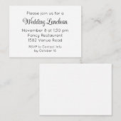 Elegant Script Extra Wedding Event Invitation (Devant / Derrière)