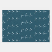 Elegant Script Fa La Tekstpatroon Gift Inpakpapier Vel (Voorkant 3)
