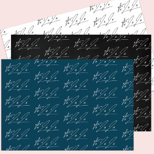 Elegant Script Fa La Tekstpatroon Gift Inpakpapier Vel