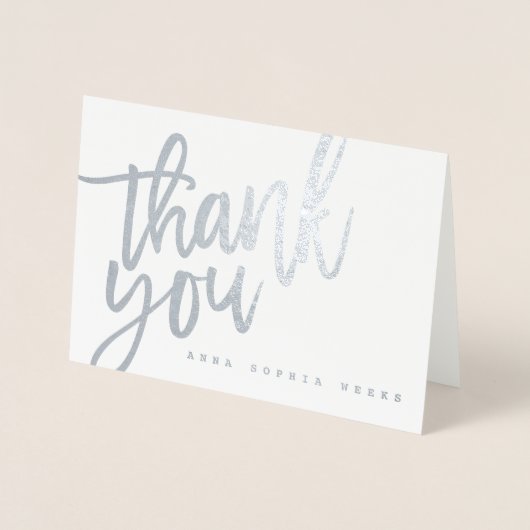 Élégant script faire-part de naissance photo moder (Devant)