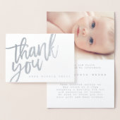 Élégant script faire-part de naissance photo moder (Affichage)