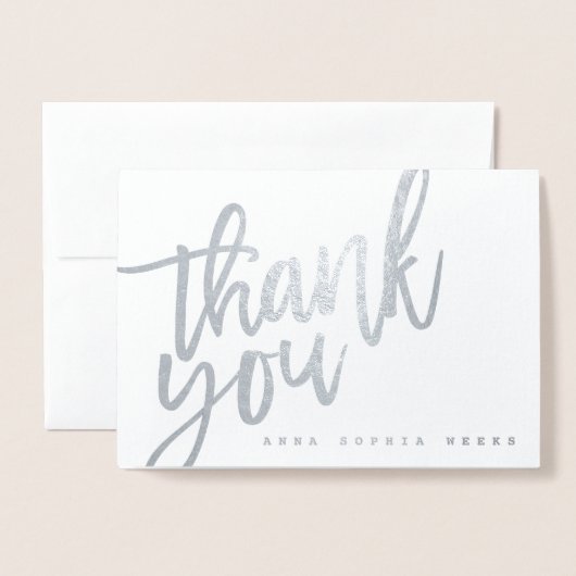 Élégant script faire-part de naissance photo moder (Devant avec enveloppe)