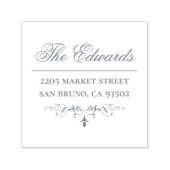 Elegant Script familienaam retouradres Zelfinktende Stempel (Design)