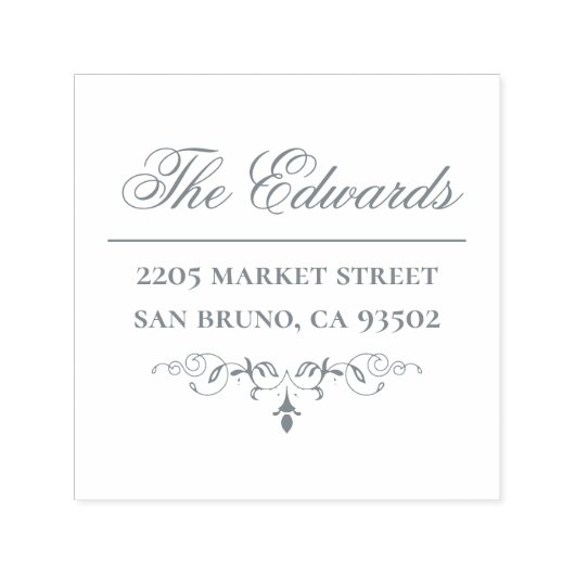 Elegant Script familienaam retouradres Zelfinktende Stempel (Design)