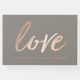 Elegant Script Faux Folie Gastenboek