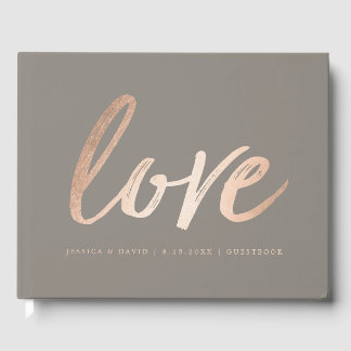 Elegant Script Faux Folie Gastenboek