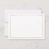 Élégant Script Faux Gold Burgundy Repas RSVP (Dos)