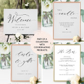 Elegant Script Favors Trouwbord Poster