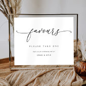 Elegant Script Favors Trouwbord Poster