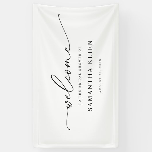 Élégant Script Fête des mariées moderne Bannière d (Vertical)