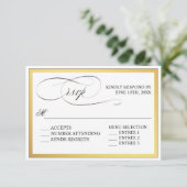 Élégant Script fleurit Mariage RSVP (Debout devant)