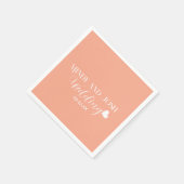 Elegant Script floating heart Servet (Hoek)