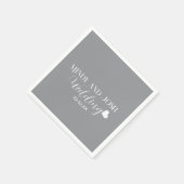 Elegant Script floating heart Servet (Hoek)