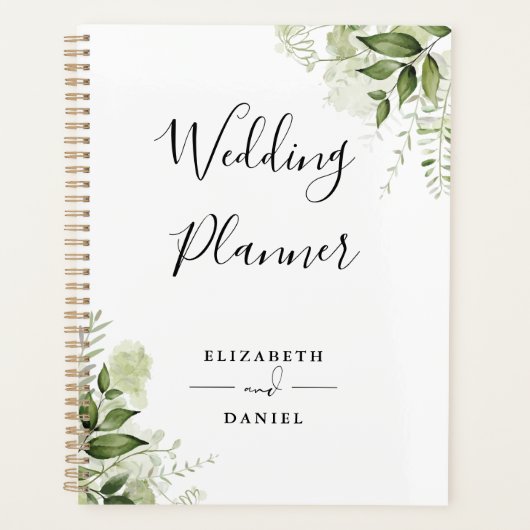 Élégant Script Floral Mariage (Devant)