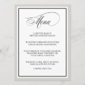 Élégant Script Flouris Menu Mariage (Devant)