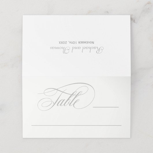 Elegant Script Flourishes Grey (Buitenkant ongevouwen)