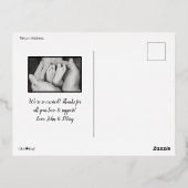 Élégant script Foil noir & blanc carte postale de  (Verso)