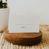 Elegant Script Folded Wedding Place Card