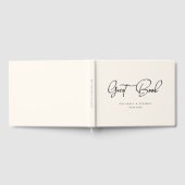 Elegant, Script Font Beige Wedding Gastenboek (Volledig)