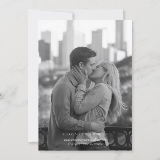 Elegant Script Font Photo Save the Date (Dos)