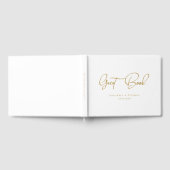 Elegant Script Font White Wedding Gastenboek (Volledig)