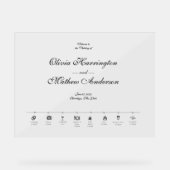 Elégant script formel Mariage Timeline Welcome (Recto)