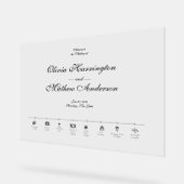 Elégant script formel Mariage Timeline Welcome (Angle)