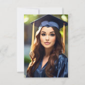 Elegant Script foto Afstuderen 2026 Dank je wel Bedankkaart (Voorkant)