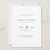 Elegant Script Foto Bruiloft Bewaar de Datum Uitno Save The Date (Achterkant)