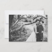 Elegant script foto bruiloft plat notitiekaartje (Voorkant)