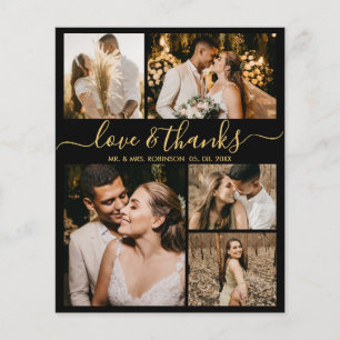 Elegant Script Foto Huwelijks Dankjewel Budget Flyer