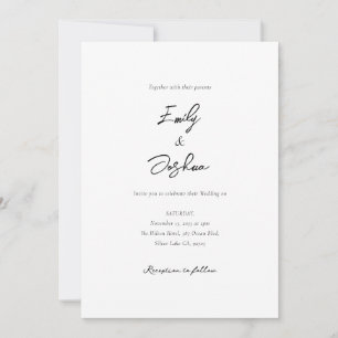 Elegant Script Fotocollage Bruiloft Kaart