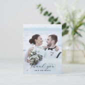 Elegant Script-fotosjabloon Dank je creditcard Bedankkaart (Staand voorkant)