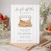 Elegant Script Fresh Off the Market Bridal Shower Kaart