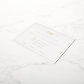 Élégant Script Frontale Carte RSVP Luxe Foil (Rotation)