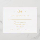 Élégant Script Frontale Carte RSVP Luxe Foil (Recto)