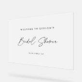 Elegant Script Frosted Vrijgezellenfeest Welkom Acryl Bord (Hoek)