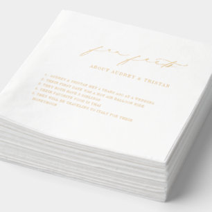Élégant Script Fun Facts Mariage minimaliste