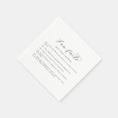 Elegant Script Fun Facts Wedding Napkins Servet (Hoek)