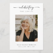 Elegant Script Funeral Ceremony Service With Photo Programma (Voorkant)