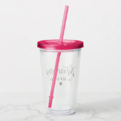 Elegant Script Future Mrs Coffee Acryl Drinkbeker (Achterkant)