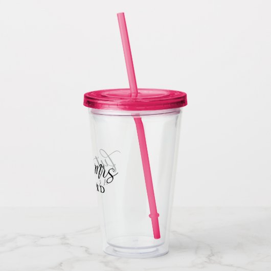 Elegant Script Future Mrs Coffee Acryl Drinkbeker (Links)