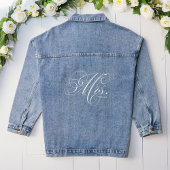 Elegant Script "Future Mrs" Custom Bride om te zij Denim Jacket
