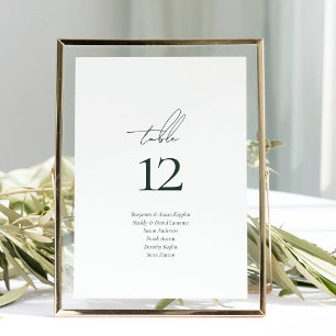 Elegant script gastennamen script bruiloft kaart