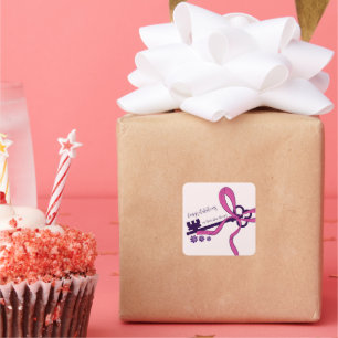 Elegant script Gefeliciteerd met je nieuwe huis Vierkante Sticker