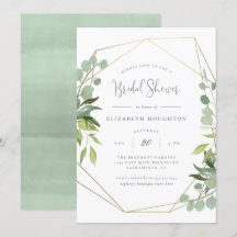 Elegant script geometrisch groen Vrijgezellenfeest