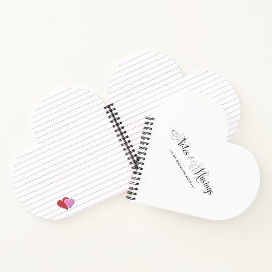 Elegant Script gepersonaliseerde notities & Musing Notitieboek (Binnen)