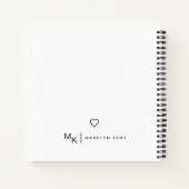 Elegant Script gepersonaliseerde notities & muzika Notitieboek (Achterkant)