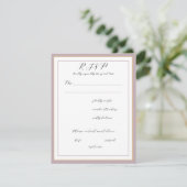 Elegant Script gepolijst lavendel 2 RSVP Kaartje (Staand voorkant)